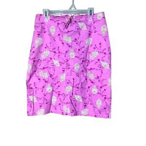 Vintage Street Flower 90s Y2K Pink Paisley‎ Skirt Size M